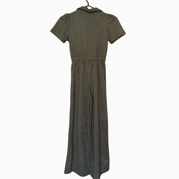 Zara Kids Houndstooth Jumpsuit 11-12Y Belted One-Piece - Picture 2 of 5